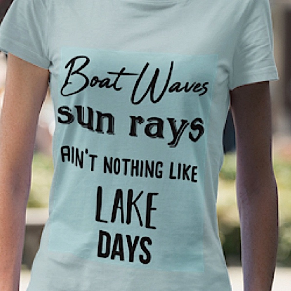 Boat Waves Sun Rays Tee
